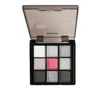 Ombretto grigio scuro scintillante - grigio argento 9 colori miscebili | Kit trucco per ombretti a lunga durata con pigmenti elevati, per mascherate di mezzanotte, feste, festival