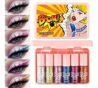 Ombretto Liquido Scintillante,Confezione da 6 Pezzi di Ombretti Glitter Impermeabili | Accessori Trucco Occhi Lucenti con Colori Intensi per Donne e Giovani per Serata e Cerimonia