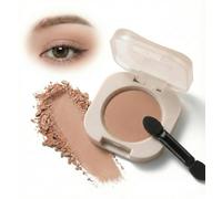 Ombretto singolo compatto con specchio, morbido color beige nude, ombretto in polvere opaco a lunga durata, sfumatura neutra liscia sfumabile per trucco naturale degli occhi quotidiano per le donne