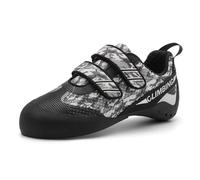 omcam Scarpe da Arrampicata da Donna, Sneaker Antiscivolo per Scalatori All'aperto per Interni con Chiusura A Doppio Cinturino per Principianti,Nero,38 EU