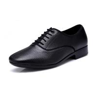 omcam Scarpe da Ballo da Sala da Uomo, Tango Valzer in Pelle Scarpe da Ginnastica da Ballo Lisce Scarpe da Ginnastica da Allenamento con Tacco da 1 Pollice,Suede Full Sole,40 EU