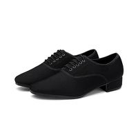 omcam Scarpe da Ballo da Sala per Gli Uomini, 2,5 Centimetri Tacco Scarpa da Ballo Latino Performance Practice Dance Shoes Sneaker Canvas Dance,Indoor Suede Sole,47 EU