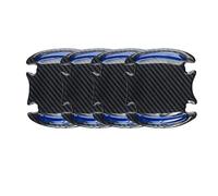 OMDHATU Copri Maniglia Portiera Auto Adesivo per Auto Universale in Fibra di Carbonio Adesivi per Maniglia per Portiera per Auto Adesivi Resistenti Ai Graffi 4 Pezzi (Color : Blu)
