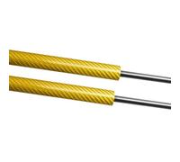 OMDHATU Molle A Gas Cofano Anteriore del Cofano del Cofano Modificare Refit Molla A Gas Ascensore Supporta Struts Asta Ammortizzatori per Hyundai I20N 2020 2021 2022 2023 2024 (Yellow Carbon Fiber)