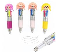 Omeblos Penne multicolori tutto in uno, penne per sacchetti per feste, penna multicolore a coda di cavallo, penne a sfera 4 in 1, penne carine per bambini, studenti, forniture scolastiche, bomboniere