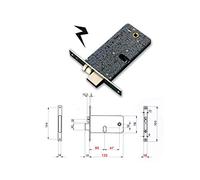 Omec 49657 378 Serratura Infilare Elettrico E60, Cilindro Ovale F16, neutro