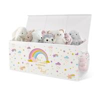 omedecal Cesta Porta Giochi Bambini Contenitori, Pieghevole, 124 L, Grande Oxford Contenitore Cesto Scatola Porta Giochi Baule Portagiochi Bambini Bambino, 96x32x40cm - Arcobaleno