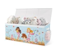 omedecal Cesta Porta Giochi Bambini Contenitori, Pieghevole, 124 L, Grande Oxford Contenitore Cesto Scatola Porta Giochi Baule Portagiochi Bambini Bambino, 96x32x40cm - Sirena