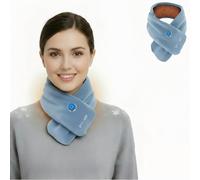 OMEENET Sciarpa riscaldata alimentata tramite USB, scaldacollo in grafene per 3 secondi, senza fili, per alleviare il dolore al collo, regali da campeggio invernali (power bank non inclusa)