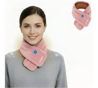 OMEENET Sciarpa riscaldata alimentata tramite USB, scaldacollo in grafene per 3 secondi, senza fili, per alleviare il dolore al collo, regali da campeggio invernali (power bank non inclusa)