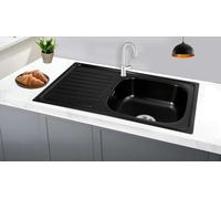Omeere Lavello da incasso, 80 x 50 cm, in acciaio inox 304, spessore materiale 0,8 mm, rettangolare, 1 vasca