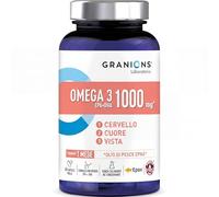 OMEGA 3 1000 mg GRANIONS | Olio di Pesce Selvaggio EPAX - Alta concentrazione Omega 3 EPA DHA + Vitamina E - Integratore alimentare Omega-3 - Senza OGM, certificato Friend of the Sea - 60 capsule