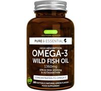 Omega 3 1000Mg in Forma Trigliceride, Olio Di Pesce Ad Alto Dosaggio, EPA & DHA,
