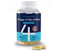 Omega 3 1334mg Alto Dosaggio 120 Capsule (2 Mesi) Senza Retrogusto per Cuore e