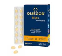 Omega 3 Bambini OMEGOR Kids 3 Anni (60 Capsule Masticabili alla Frutta) Ideale
