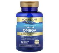 Omega 3 Critical Norwegian Gold RENEW LIFE, olio di pesce e omega 3, 60 caps