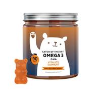 Omega 3 DHA - Catch Of The Day Supporto Vitalità - Senza Pesce - con Vitamina C ed E, Olio di Microalghe - Sistema Immunitario - 90 pezzi (3 mesi) - Senza Zuccheri, Vegano - Bears with Benefits