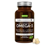 Omega 3 e Vitamina D3 1000ui, Ifos Certificato 5 Stelle, Olio di Pesce rTG Omega-3 440 mg EPA e 220 mg DHA in Forma Trigliceride, 1 al Giorno, 60 Capsule, Ultra Puro e di Alto Assorbimento - Igennus