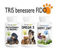 OMEGA 3+Happy Joint+Multivitaminico Line@PET per cani BENESSERE 360°