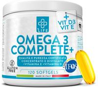 Omega 3 IFOS 5 Stelle Certificato Con Vitamina D3 2000 UI Piulife® 120 Softgel 2