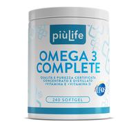 Omega 3 IFOS 5 Stelle Certificato Con Vitamina D3 2000 UI PiùLife 240 Softgel