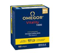 Omega 3 IFOS 5 Stelle OMEGOR Vitality 1000 Omega3 rTG con 800mg EPA e DHA per