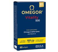 Omega 3 IFOS 5 Stelle OMEGOR Vitality 500 [Facile da Deglutire] 60 Capsule - Ome