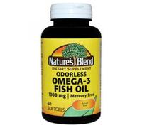 Omega-3 Inodore 1000 MG 60 Enteriche Rivestite Capsule Morbide Da Nature's Blend