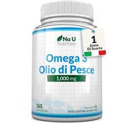 Omega 3 Olio Di Pesce 1000Mg Alto Dosaggio - 365 Capsule Softgels - 540Mg EPA E