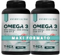 Omega 3 Olio Di Pesce FOS 1000 Mg - 90 Capsule Softgel Ad Alto Dosaggio EPA 500