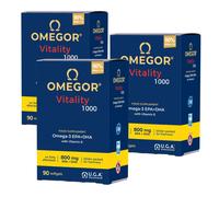 Omega 3 OMEGOR Vitality 1000 IFOS 5 Stelle dal 2006 Olio di Pesce Omega 3