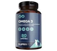 Omega 3 per Cani e Gatti Olio di Pesce EPA DHA e Vitamina E 80 Perle Mangime
