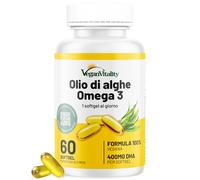 Omega 3 Vegan Olio di Alghe ad Alta Efficienza 400mg DHA per Capsula 60 1