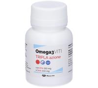 Omega 3 Viti Tripla Azione - Integratore a base di EPA e DHA - 60 perle