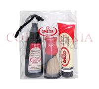 OMEGA CONFEZIONE PENNELLO DA BARBA CON SUPPORTO + CREMA SAPONE DA BARBA OMEGA