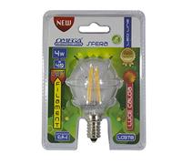Omega Electric Line LD378 Lampada Sfera a LED, Filamento, 4 W, E14, 3000K, 400LM, Arancione