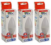 Omega PAX LIGHT KIT 3 PZ CANDELA LED C35 6W 3000K 500LM E14 LUCE CALDA