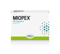 Omega Pharma - Miopex Compresse, Integratore Alimentare con Vitamine, Utile per Favorire il Mantenimento della Capacità Visiva, 20 Compresse