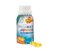 Omega RX3® Junior - con Omega 3 (EPA e DHA) da Olio di Pesce - Gusto Arancia - Supporto per Funzioni Cognitive, Concentrazione, Apprendimento e Capacità Visiva nei Bambini - 60 Perle
