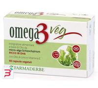 Farmaderbe Capsule vegetali Omega3 Veg – Integratore per il metabolismo dei lipidi – 60 capsule