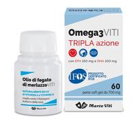 Omega 3 Viti Tripla Azione - Integratore a base di EPA e DHA - 60 perle