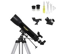 Omegon Telescopio AC 102/660 AZ-3 | Telescopio rifrattore a Campo Largo | Apertura 102 mm | Lunghezza focale 660 mm | Facile da Usare | Perfetto per l'osservazione della Luna e delle Stelle