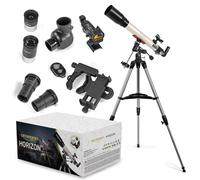 Omegon Telescopio Horizon CR AC 70/700 EQ-1 Neo | Rifrattore acromatico | EQ-1 Neo montaggio | Treppiede in acciaio inox | Set completo con accessori | per luna, pianeta e osservazione della natura