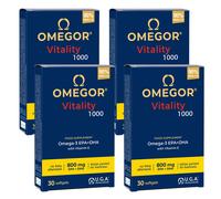 OMEGOR Vitality 1000 Omega 3 Certificato IFOS 5 Stelle Ricco di EPA e DHA