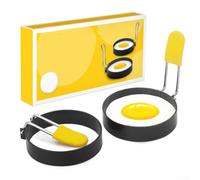 Omelette Ferro Verniciato Antiaderente 2 Omelette Ferro Verniciato(2pcs) | Set da 4 anelli, ferro , include per spazzola manutenzione, scatola ordinata, cottura uniforme