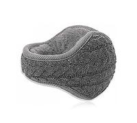 Omenluck - 1 paio di paraorecchie per uomo e donna, in maglia, pieghevole, regolabile, colore: Grigio