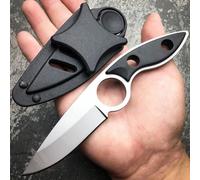 Omesio Coltello da cintura outdoor, piccolo coltello da caccia con fodero robusto - mini coltello EDC, regali per il pescatore all'aperto e lo sportivo in campeggio.