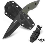 Omesio Coltello EDC 5Cr13MoV 8,5 cm Full Tang G10 Kydex | Lama fissa con manico G10 ergonomico e fodero Kydex, ideale per campeggio e attività outdoor.