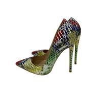 Omeslike Décolleté a Punta da Lavoro d'ufficio alla Moda da Donna - Design Comodo e Leggero per Il Business Casual,Verde,38 EU