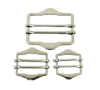 OMEVU 5/10/20pcs 20/25/30/40mm Fibbia in Metallo Zaino Doppio Perno cursore Gancio Tessitura Regolazione Fibbie Cappotto Clip da Cintura Chiusura Accessorio